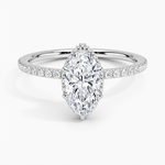 Gala Diamond Ring Platinum Marquise Engagement Ring
