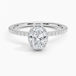 Gala Diamond Ring Platinum Oval Engagement Ring