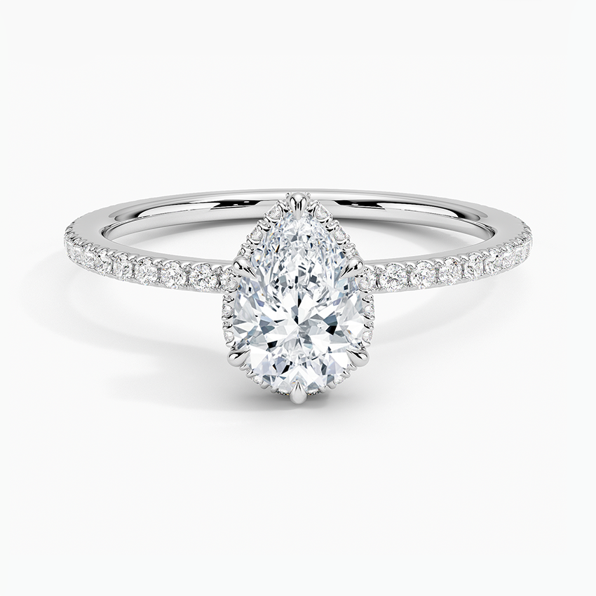 Gala Diamond Ring Platinum Pear Engagement Ring