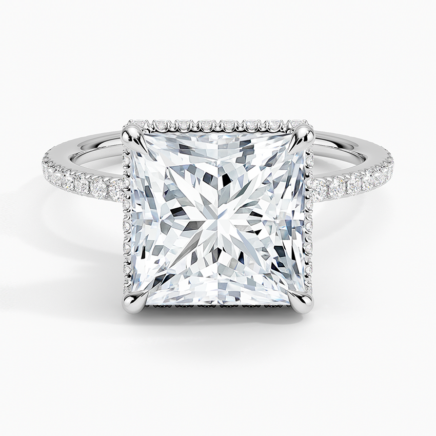 Gala Diamond Ring Platinum Princess Engagement Ring