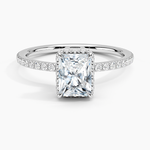 Gala Diamond Ring Platinum Radiant Engagement Ring