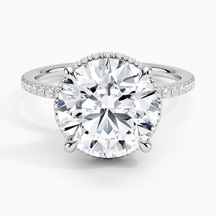 Gala Diamond Ring Platinum Round Engagement Ring