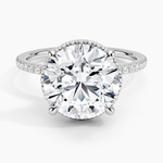 Gala Diamond Ring Platinum Round Engagement Ring