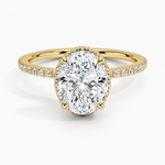 Gala Diamond Ring Yellow Gold 18k Oval Engagement Ring