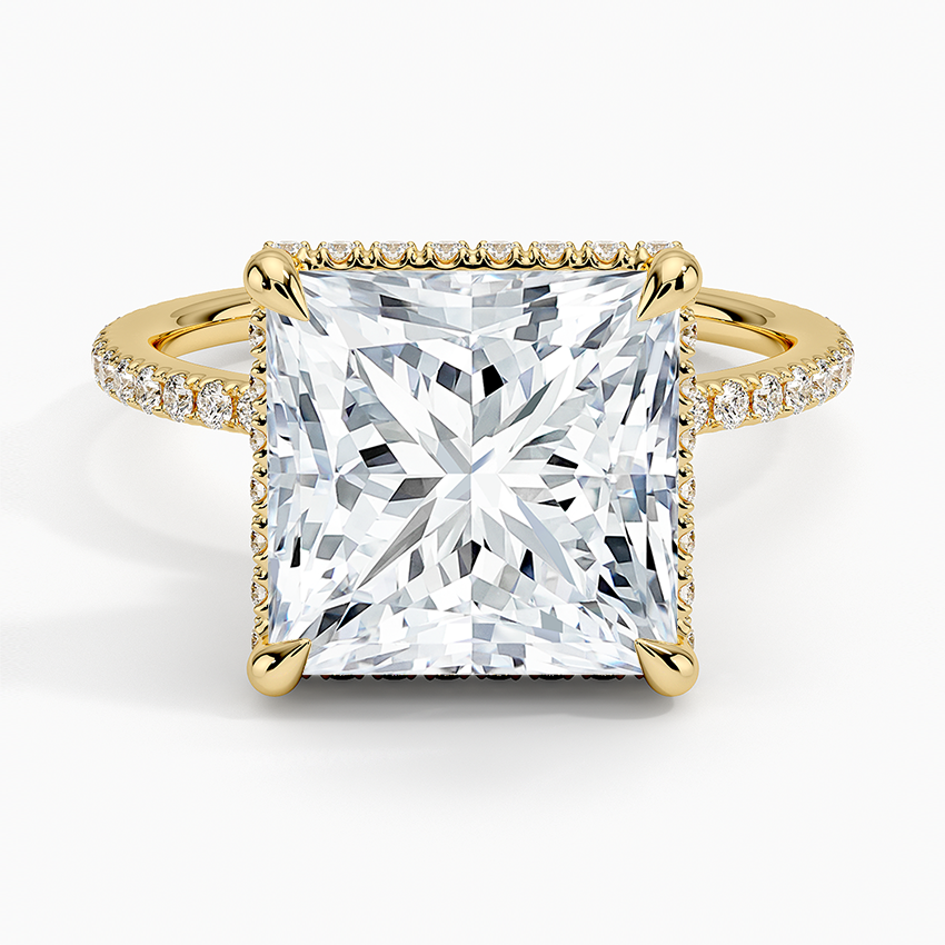 Gala Diamond Ring Yellow Gold 18k Princess Engagement Ring