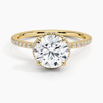 Gala Diamond Ring Yellow Gold 18k Round Engagement Ring