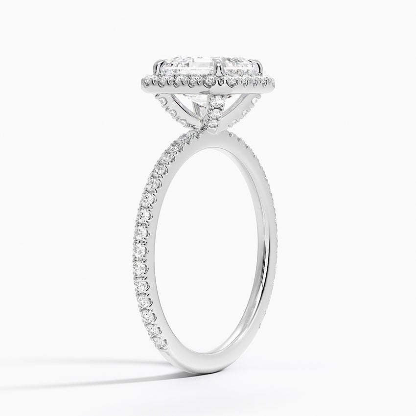 Waverly Halo Diamond Ring (1/2 ct. tw.) Platinum Asscher Engagement Ring