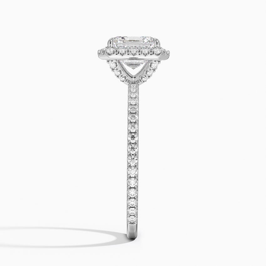 Waverly Halo Diamond Ring (1/2 ct. tw.) Platinum Asscher Engagement Ring