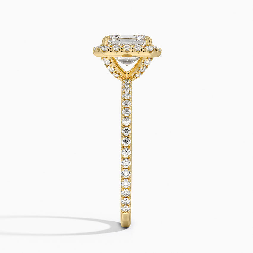 Waverly Halo Diamond Ring (1/2 ct. tw.) Yellow Gold 18k Asscher Engagement Ring