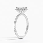 Waverly Halo Diamond Ring (1/2 ct. tw.) Platinum Emerald Engagement Ring