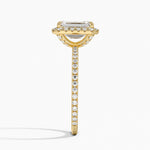 Waverly Halo Diamond Ring (1/2 ct. tw.) Yellow Gold 18k Emerald Engagement Ring