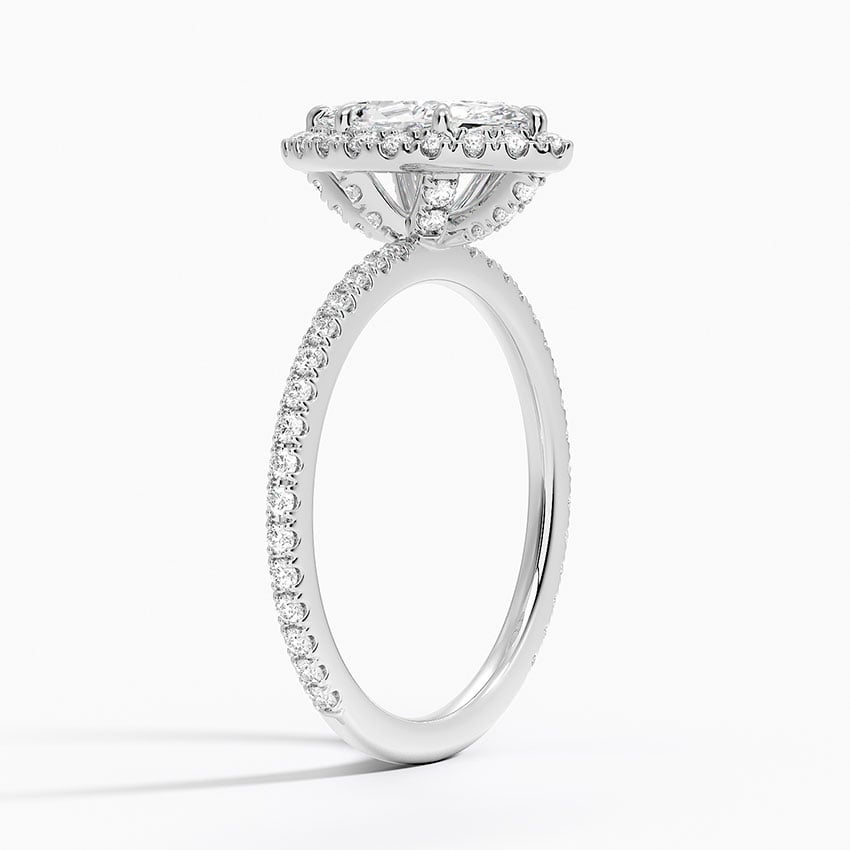 Waverly Halo Diamond Ring (1/2 ct. tw.) Platinum Marquise Engagement Ring