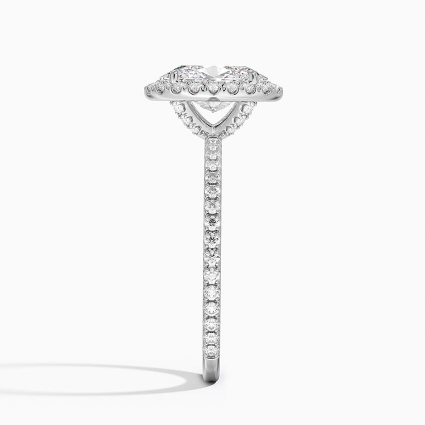 Waverly Halo Diamond Ring (1/2 ct. tw.) Platinum Oval Engagement Ring
