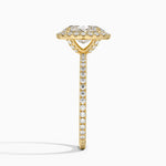 Waverly Halo Diamond Ring (1/2 ct. tw.) Yellow Gold 18k Oval Engagement Ring