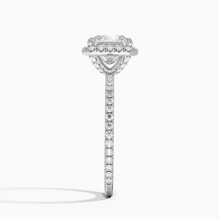 Waverly Halo Diamond Ring (1/2 ct. tw.) Platinum Princess Engagement Ring