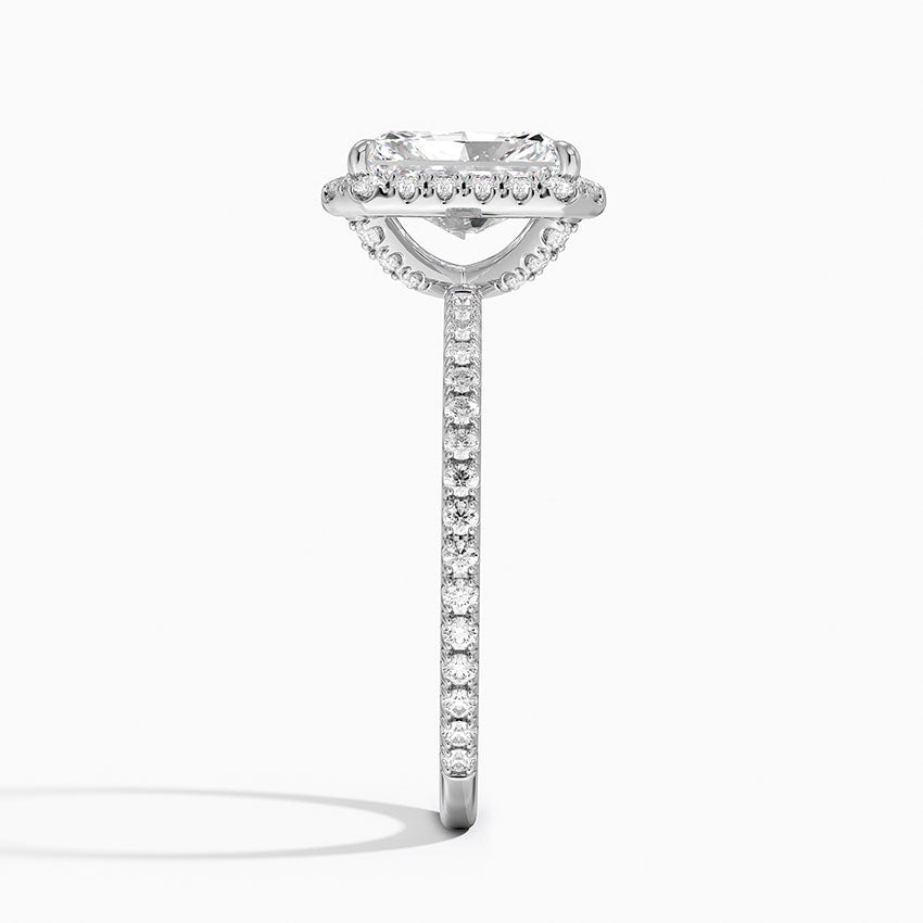 Waverly Halo Diamond Ring (1/2 ct. tw.) Platinum Radiant Engagement Ring
