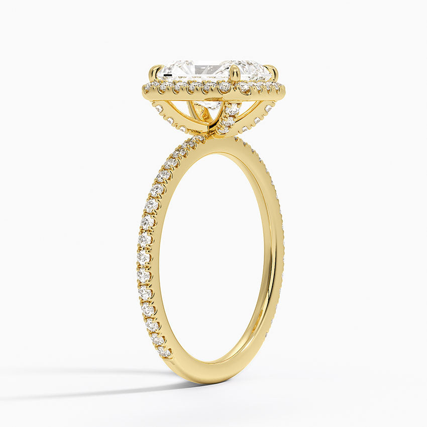 Waverly Halo Diamond Ring (1/2 ct. tw.) Yellow Gold 18k Radiant Engagement Ring