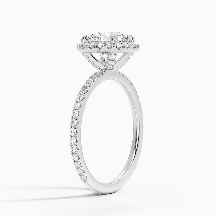 Waverly Halo Diamond Ring (1/2 ct. tw.) Platinum Round Engagement Ring