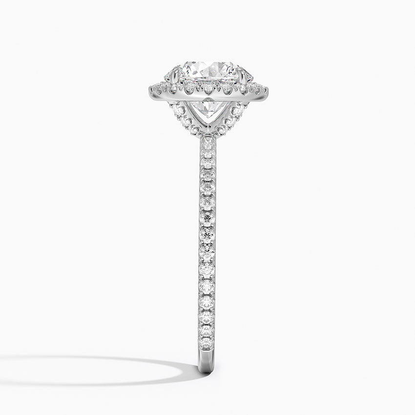 Waverly Halo Diamond Ring (1/2 ct. tw.) Platinum Round Engagement Ring