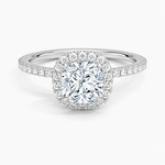 Waverly Halo Diamond Ring (1/2 ct. tw.) Platinum Cushion Engagement Ring