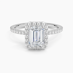 Waverly Halo Diamond Ring (1/2 ct. tw.) Platinum Emerald Engagement Ring