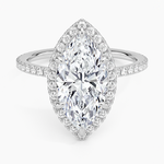 Waverly Halo Diamond Ring (1/2 ct. tw.) Platinum Marquise Engagement Ring