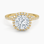 Waverly Halo Diamond Ring (1/2 ct. tw.) Yellow Gold 18k Cushion Engagement Ring