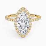 Waverly Halo Diamond Ring (1/2 ct. tw.) Yellow Gold 18k Marquise Engagement Ring