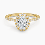 Waverly Halo Diamond Ring (1/2 ct. tw.) Yellow Gold 18k Oval Engagement Ring