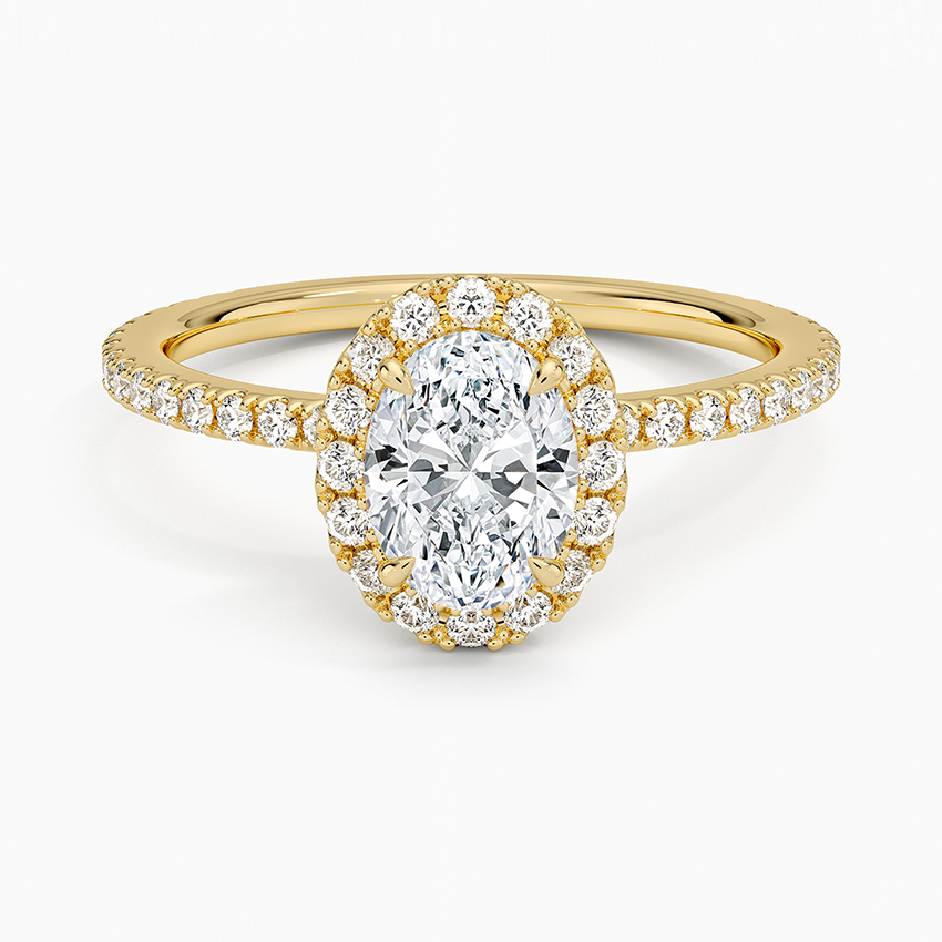 Waverly Halo Diamond Ring (1/2 ct. tw.) Yellow Gold 18k Oval Engagement Ring