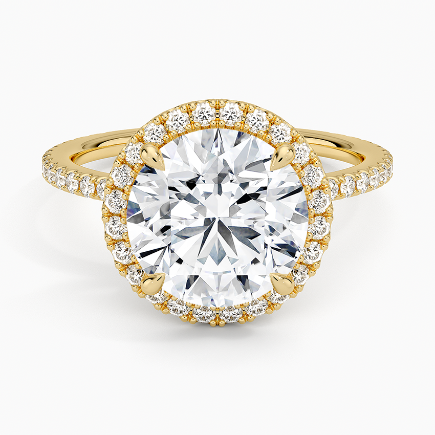 Waverly Halo Diamond Ring (1/2 ct. tw.) Yellow Gold 18k Round Engagement Ring