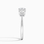 Luxe Selene Three Stone Diamond Ring (2/3 ct. tw.) Platinum Cushion Engagement Ring