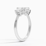 Luxe Selene Three Stone Diamond Ring (2/3 ct. tw.) Platinum Emerald Engagement Ring