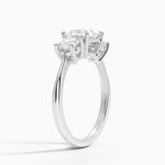 Luxe Selene Three Stone Diamond Ring (2/3 ct. tw.) Platinum Princess Engagement Ring
