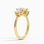 Luxe Selene Three Stone Diamond Ring (2/3 ct. tw.) Yellow Gold 18k Princess Engagement Ring