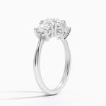 Luxe Selene Three Stone Diamond Ring (2/3 ct. tw.) Platinum Round Engagement Ring