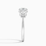 Luxe Selene Three Stone Diamond Ring (2/3 ct. tw.) Platinum Round Engagement Ring