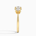 Luxe Selene Three Stone Diamond Ring (2/3 ct. tw.) Yellow Gold 18k Round Engagement Ring