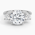 Luxe Selene Three Stone Diamond Ring (2/3 ct. tw.) Platinum Round Engagement Ring