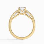Secret Garden Adorned Gallery Diamond Ring (1/2 ct. tw.) Yellow Gold 18k Asscher Engagement Ring
