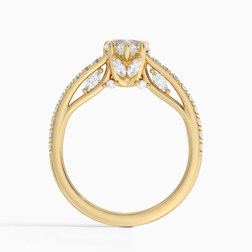 Secret Garden Adorned Gallery Diamond Ring (1/2 ct. tw.) Yellow Gold 18k Heart Engagement Ring