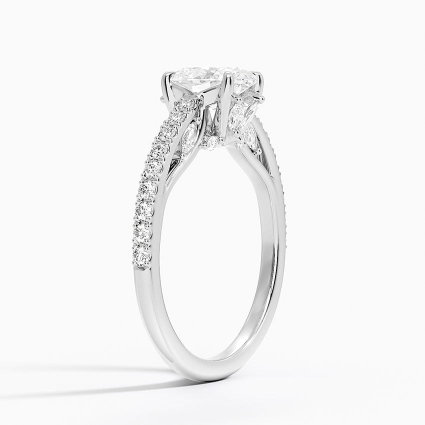 Secret Garden Adorned Gallery Diamond Ring (1/2 ct. tw.) Platinum Oval Engagement Ring