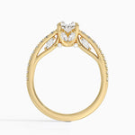 Secret Garden Adorned Gallery Diamond Ring (1/2 ct. tw.) Yellow Gold 18k Oval Engagement Ring