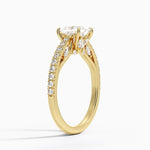 Secret Garden Adorned Gallery Diamond Ring (1/2 ct. tw.) Yellow Gold 18k Princess Engagement Ring