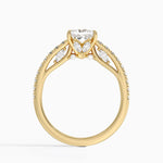 Secret Garden Adorned Gallery Diamond Ring (1/2 ct. tw.) Yellow Gold 18k Princess Engagement Ring