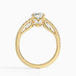 Secret Garden Adorned Gallery Diamond Ring (1/2 ct. tw.) Yellow Gold 18k Round Engagement Ring