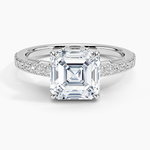 Secret Garden Adorned Gallery Diamond Ring (1/2 ct. tw.) Platinum Asscher Engagement Ring
