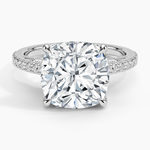 Secret Garden Adorned Gallery Diamond Ring (1/2 ct. tw.) Platinum Cushion Engagement Ring