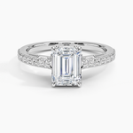 Secret Garden Adorned Gallery Diamond Ring (1/2 ct. tw.) Platinum Emerald Engagement Ring