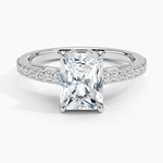 Secret Garden Adorned Gallery Diamond Ring (1/2 ct. tw.) Platinum Radiant Engagement Ring